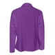 thumbnail image 4 of Chaquetas de traje de lentejuelas Chaqueta de traje de oficina de trabajo de manga larga de color sólido informal para mujer, chaqueta, abrigo, traje corto de negocios,blazer moda（Morado， S), 4 of 5