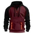 thumbnail image 5 of Paiwinds Men's Quarter Zip Hoodie, Casual Sports Pullover with Adjustable Drawstring Hood and Kangaroo Pocket, Comfortable Long Sleeve Fleece Sweatshirt, 5 of 5
