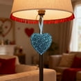 thumbnail image 6 of Anhility Shiny Heart Shape Hanging Door Decor Happy Valentine's Day Wall Hanging Ornaments for Home Anniversary Holiday Wedding Decoration (Light Blue), 6 of 6