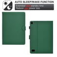 thumbnail image 3 of Case for Amazon Fire 7 2015/2017/2019, Carbon Fiber Texture PU Leather Multi-Angle Viewing Stand Shockproof Flip Case with Card Slots Magnetic Clasp, for Amazon Fire 7 2015/2017/2019, Dark Green, 3 of 6