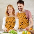 thumbnail image 3 of Halloween Pumpkin Apron-Garden Aprons for Women with Pockets-Cotton Linen Waterproof Kitchen Cooking Gardening Aprons Adjustable for Kitchen,Cooking,BBQ and Salon 32"x27", 3 of 7