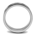 thumbnail image 2 of Anillo Color Plata Para Hombres de Acero Inoxidable Patrones Redondo en Lineas, 2 of 4