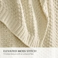 thumbnail image 3 of EVERGRACE Chunky Chenille Knit Throw Blanket for Couch, Soft Luxurious Moss Stitch Blankets for Bed, Cozy Decorative Farmhouse Knitted Throws for Sofa, Beige, 50" x 60", 3 of 9
