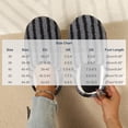 thumbnail image 3 of Fnooota Womens Fuzzy Slippers, Stripe Warm Non Slip Winter House Slippers Home Shoes Black Size 5.5-6, 3 of 6