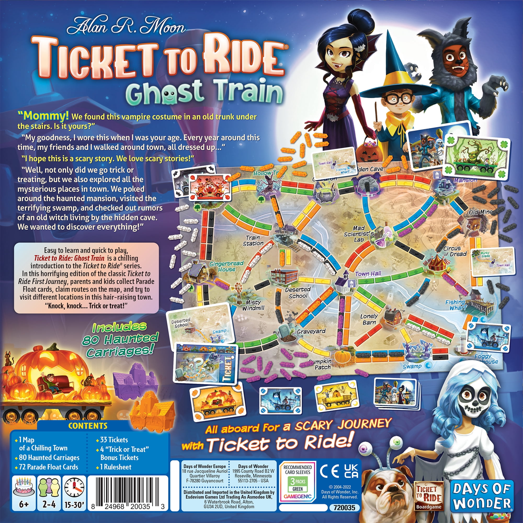 Ticket to Ride: Ghost Train Family Strategy Board Game for Ages 6 and up, from Asmodee