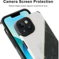thumbnail image 3 of Compatible iPhone 13 6.1 "2021 Black and White Marble Phone Case, Soft TPU Bumper Silicone Glue Mobile Phone Case Cute High-end Double Color Marble Designed for Female Girls, 3 of 12