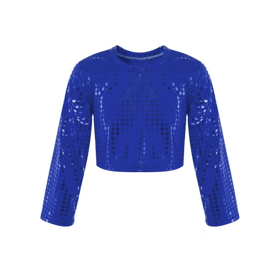 YEAHDOR Girls Letters Print Crop Top Hip Hop Jazz Street Dance Short Tee Tops,Sizes 3-18