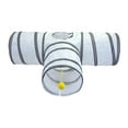 thumbnail image 2 of Tubo plegable de túnel para gatos de 3 vías con pelota de juego, juego de agilidad, túnel portátil resistente para mascotas, juguetes para gatos,, 2 of 8