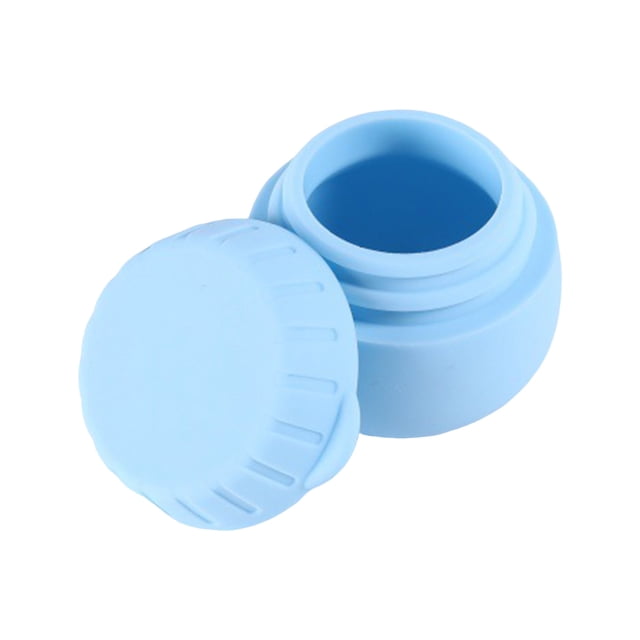 4pcs Small Silicone Cosmetic Jars With Lids Refillable Mini Travel Containers For Makeup Storage Portable Colorful Organizer Set (blue Purple Green)