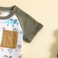 thumbnail image 6 of Toddler Boys Girls Short Sleeve Car Dinosaur Prints T Shirt Tops Shorts Outfits, 6 of 6