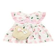 thumbnail image 1 of AMERTEER Robe d'Été Sans Manches à Volants pour Bébé Fille Imprimé Fraise Rose 3-6 Mois, 1 of 8