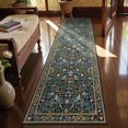 thumbnail image 1 of Alfombra para pasillo Morebes Boho Floral, 2,5 m x 2,4 m, azul marino, 1 of 6