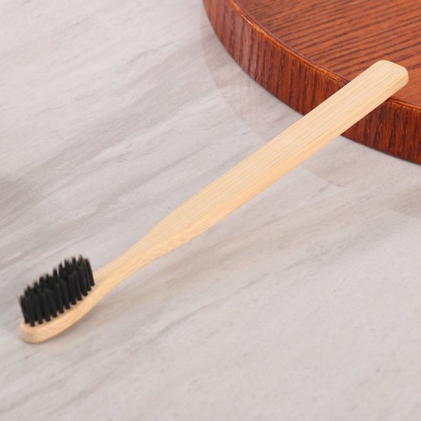 Cepillo de dientes de hotel desechable, cepillo de dientes de bambú con carbón de bambú, juego de cabezal pequeño para niños, piel suave, hotel independiente