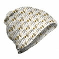 thumbnail image 1 of Botany Unisex Beanie, Leaf and Seedpod Branches, Hiking Outdoors, Pearl Charcoal Grey, by Ambesonne, 1 of 1
