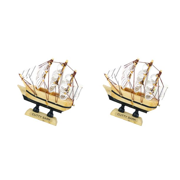 Ounissouiy Barco Adornos Recipiente Manualidades Náutico Figurita de Modelo color mezclado 2piezas Ounissouiy CBP056763