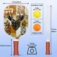 thumbnail image 4 of Pickleball Paddles Set Of 2, Fiberglass Surface, West & Cowboy Print, 4 Balls & Bag, 4 of 5