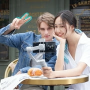ZHIYUN Smooth Q3 Combo Package [Official ] Phone Gimbal 3-Axis Flexible Smartphone Handheld Stabilizer Gray with Fill Light for iPhone