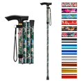 thumbnail image 1 of Bastón plegable Supregear, ajustable en 5 niveles de altura, ligero, plegable, portátil, de viaje, con correa para la muñeca y mango en T, para personas mayores, hombres y mujeres con discapacidad, di, 1 of 5