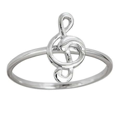 Sterling Silver Musical Note Ring