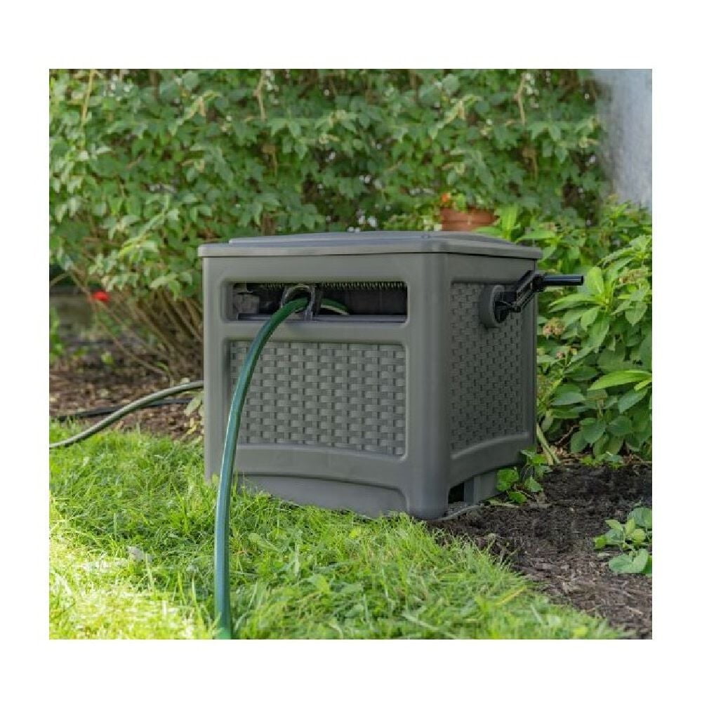Suncast 225 ft. Smart Trak Free Standing Hideaway Hose Reel, Gray