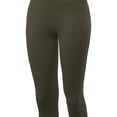 thumbnail image 4 of A2Y Women's High Waist Super Soft Cotton Full Length Leggings Dark Olive 2XL, 4 of 6