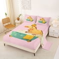 thumbnail image 2 of Erosebridal Cute Kawaii Capybara Bed Sheets For Capybara Lovers Bed Sheets,Orange Fruit King Sheets For Kids Girls 4pcs, 2 of 6