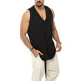 thumbnail image 1 of MAWCLOS Mens Tank Tops Sleeveless Tee V Neck T-shirt Plain Running Solid Color Muscle Shirts Black L, 1 of 4