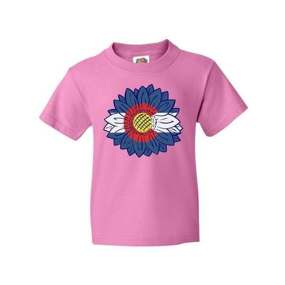 Inktastic Colorado Flag Sunflower Youth T-Shirt