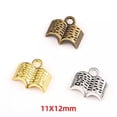 thumbnail image 4 of K-KED Multicolor 300 Pcs Bronze Plated Book Charms 12X11X3MM B10093-Tibet silver-300 PCS, 4 of 9