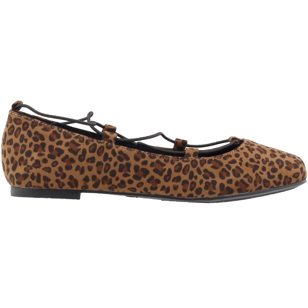 leopard slip on flats