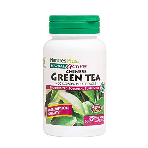 NaturesPlus Herbal Actives Chinese Green Tea 400 mg, 60 Vegan