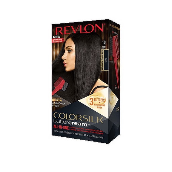 Revlon Luxurious ColorSilk Buttercream Hair Color, Black