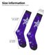 thumbnail image 2 of Balery Dark Purple Snowflakes Calcetines novedosos Calcetines deportivos Calcetines hasta la rodilla Calcetines de algodón Calcetines originales y geniales, 2 of 6