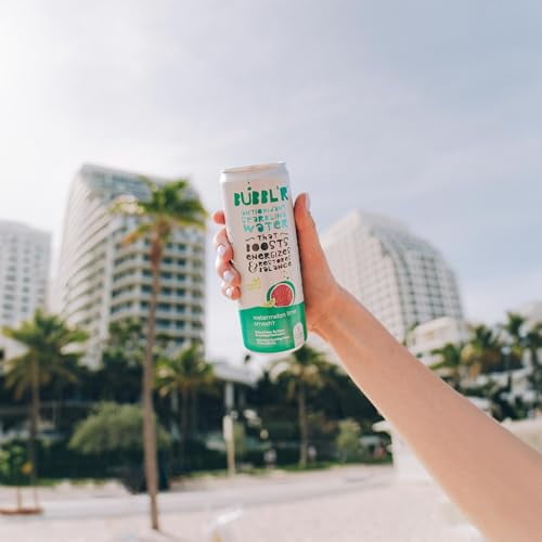 Bubblr Antioxidant Sparkling Water - Passion Fruit Wond'r, Watermelon Lime Smash'r, Peach Raspberry Dazzl'r - Variety Pack, 0 Suger, 69 Mg Caffine, Sparkling Water 12 Fl Oz (Pack Of 6) Repackaged