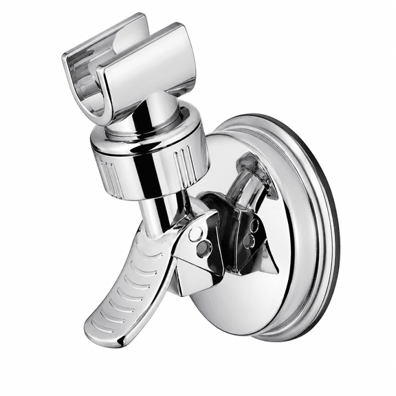 Myerste Adjustable Shower Head Holder Removable Suction Cup Wall Mount Chrome Finish 1 Pack