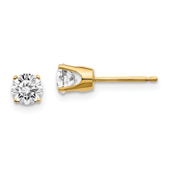 Auriga 14k Yellow Gold 0.75ct Diamond Stud Push-On Stud Earrings for Women