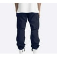 thumbnail image 4 of Brnmxoke Sweatpants for Men Big and Tall Street Jogger Cargo Pants for Men Drawstring Elastic Waist Baggy Straight Fit Athletic Pants for Workout Jogging Running with Multi Pockets, 4 of 8