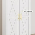thumbnail image 4 of 73" Tall Arched Kitchen Pantry Cabinet, Modern Metal Farmhouse Storage Cabinets with 4 Adjustable Shelves, Living Room, Dining Room and Office, White, 4 of 18