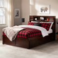 thumbnail image 2 of AFI Newport Full Solid Wood Bed with Storage Drawers in Walnut, 2 of 12