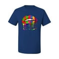 thumbnail image 2 of Wild Bobby, Colorful Painted Lip, Streetwear, Men Graphic Tee, Royal, Medium, 2 of 5