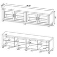 thumbnail image 5 of Pemberly Row Wood 79" TV Stand Media Console with Framed Glass Panels Black, 5 of 13
