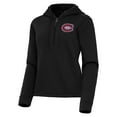 thumbnail image 2 of Women's Antigua  Black Montreal Canadiens Contemporary Quarter-Zip Hoodie, 2 of 3