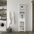 thumbnail image 2 of Teamson Home Delaney Mixed Storage Linen Tower, White, 2 of 10
