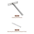 thumbnail image 3 of Uxcell 2Pcs 5 inch Wall Mounting Floating Shelf Bracket Blind Shelf Support, Silver, 3 of 7