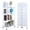White1, variant on Villertech 4 Tier Folding Metal Shelf with Wheels,Kitchen,study,Garage Storage Shelf,46.8"H,White