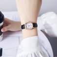 thumbnail image 4 of Reloj de mujer Relojes de cuarzo árabes pequeños de moda Relojes de pulsera con correa de cuero, 4 of 5
