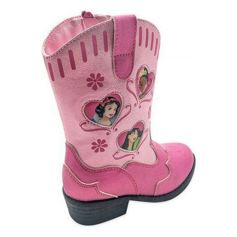 Disney Princess Pink Heart Cowgirl Boot Toddler Girls Walmart