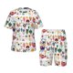 thumbnail image 1 of Balery Alpaca Flower Conjunto de Pijama Infantil de Manga Corta con Estampado – Ropa de Dormir de Algodón Suave-XX-Large, 1 of 6
