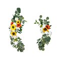 thumbnail image 1 of Guirnalda de arco de boda Strade Fareast Limited telón de fondo Floral creativo decoración de señal de bienvenida para puerta delantera grande 42 cm x 55 cm 2 Amarillo, 1 of 8