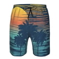 thumbnail image 4 of Kll Palm Trees Men'S Casual Summer Beach Shorts Hawaiian Shorts With Pockets-Medium, 4 of 9